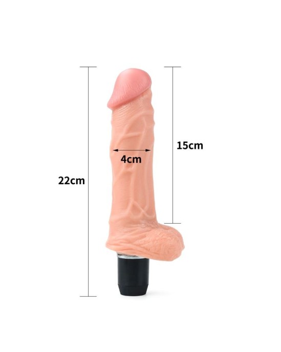 Lovetoy Dildo Flexi 9 with Vibration Flesh