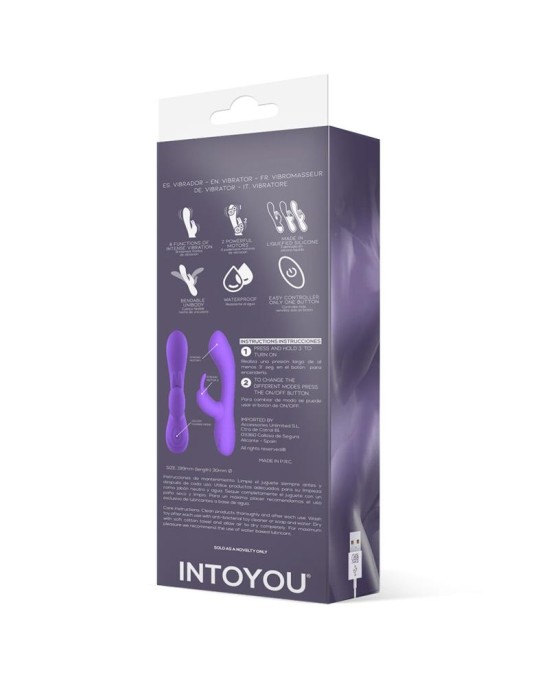 Intoyou Сиреневый Лиловый сжиженный силикон Unibody Vibe USB Фиолетовый