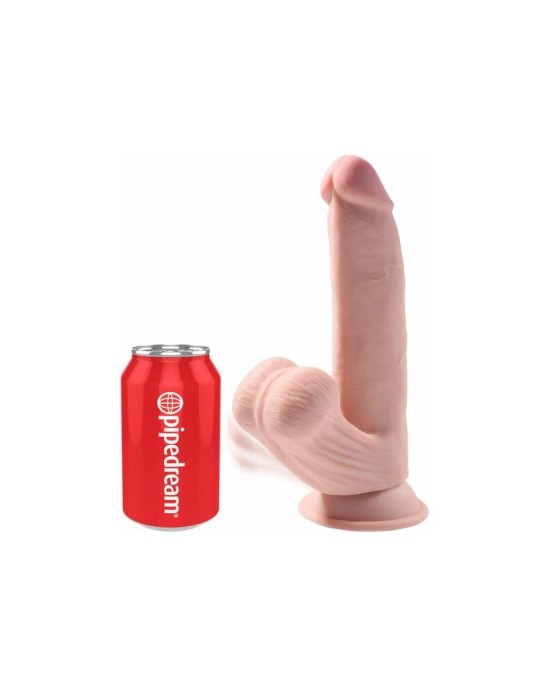 King Cock Trīskāršā blīvuma dildo šūpojošas bumbas 8