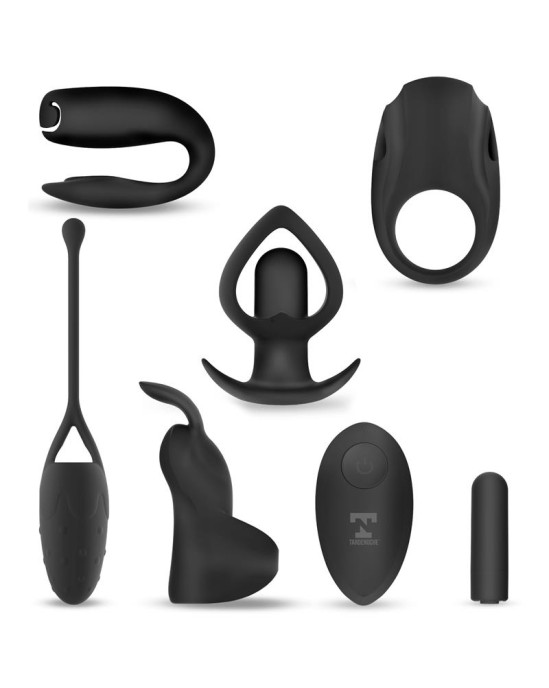 Tardenoche Six-In-One Vibrating Bullet and 6 Silicone Accessories Kit