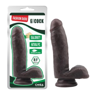 Chisa Dildo Dual Density Fashion Dude 17 x 3,6 cm brūns