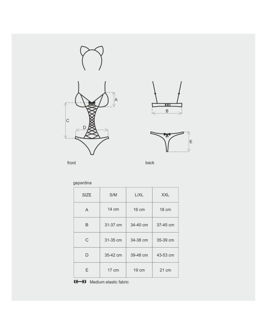 Obsessive Kostīms Geparda 3 daļas