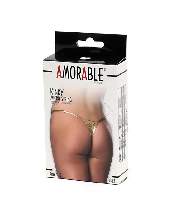 Amorable Micro Thong Gold Size One Size