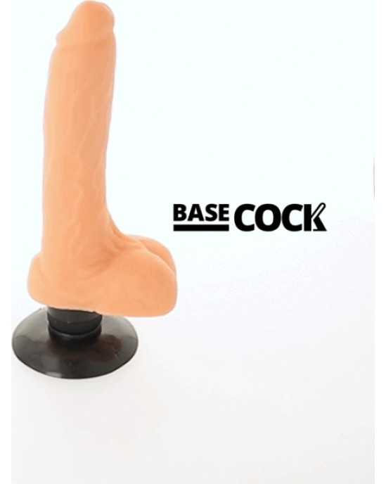 Basecock REALISTIC VIBRATOR 2-1 FLESH 18.5 CM