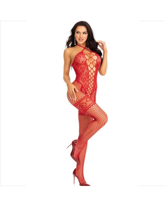 Leg Avenue Bodystockings LEG AVENUE - ЧУЛКИ ДЛЯ ШЕИ ЧАЛТЕР RED HEARTS RED