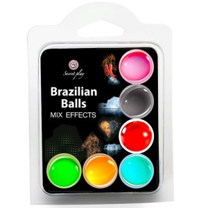 Secretplay Cosmetic SECRET PLAY SET 6 BRAZILIAN BALLS MIX EFEKTS