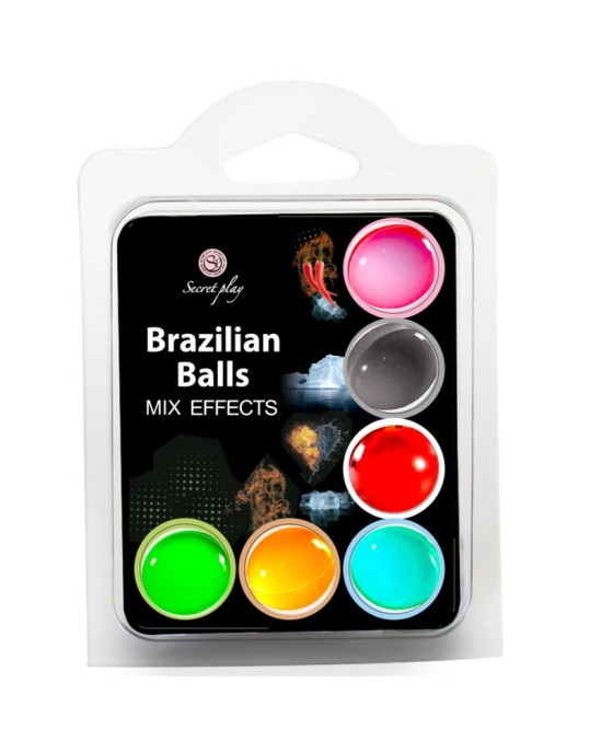 Secretplay Cosmetic SECRET PLAY SET 6 BRAZILIAN BALLS MIX EFEKTS