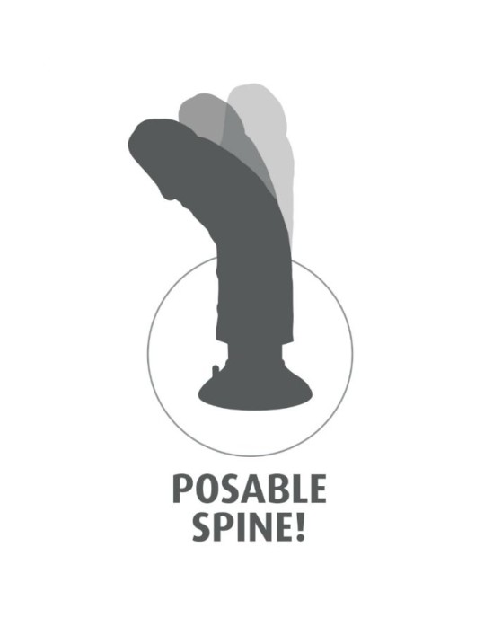 King Cock Vibrators ar sēkliniekiem 25,5 CM brūns