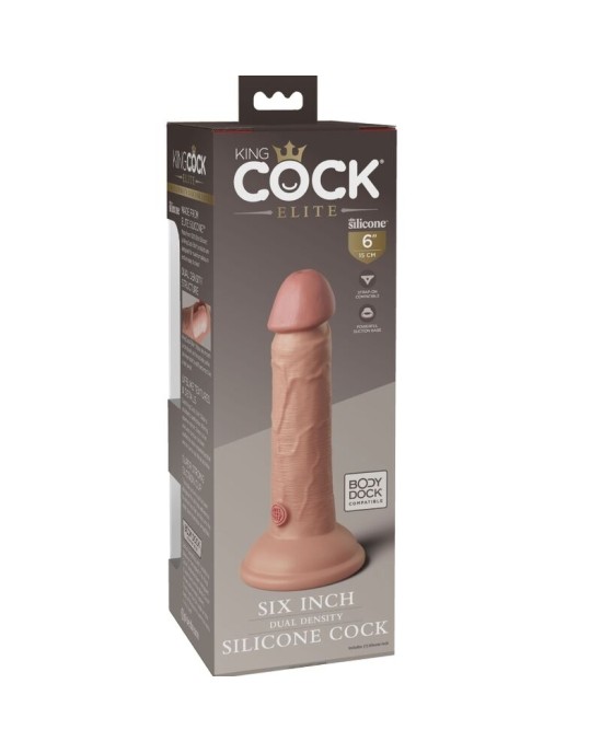 King Cock ELITE - REĀLISTS SILIKONA DILDO 15,2 CM