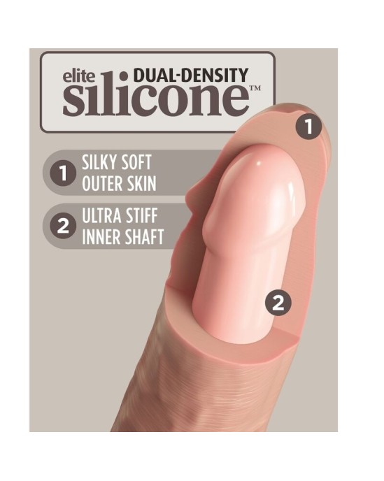 King Cock ELITE - REALISTIC SILICONE DILDO 15.2 CM