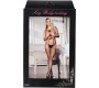 Queen Lingerie CROP TOP SUSPENDER FISHNET BODYSTOCKING S-L