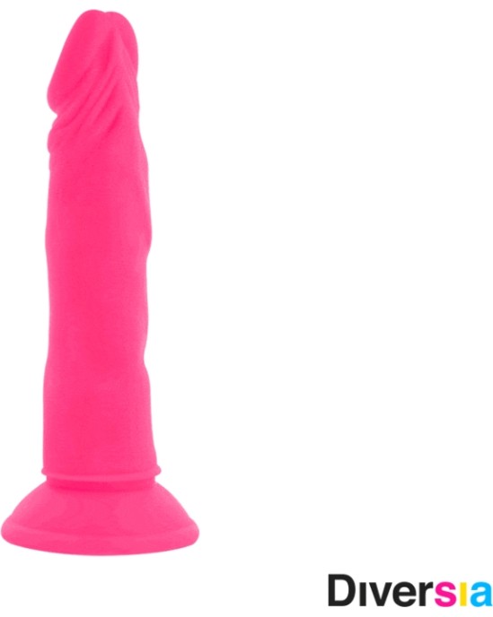 Diversia Elastīgs Dildo ar vibrāciju 23 CM - rozā