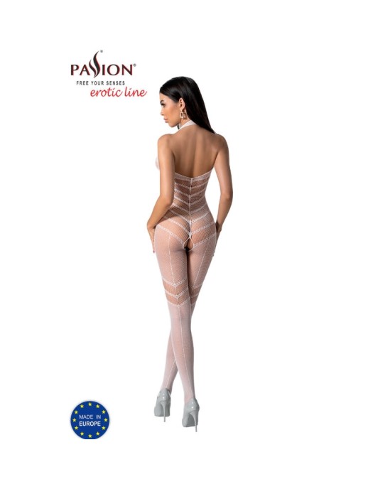 Passion Woman Bodystockings PASSION - BS100 WHITE BODYSTOCKING ONE SIZE