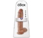 King Cock REALISTIC PENIS WITH BALLS 22.6 CM CARAMEL