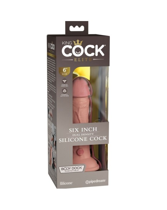 King Cock ELITE - REĀLISTS SILIKONA DILDO 15,2 CM