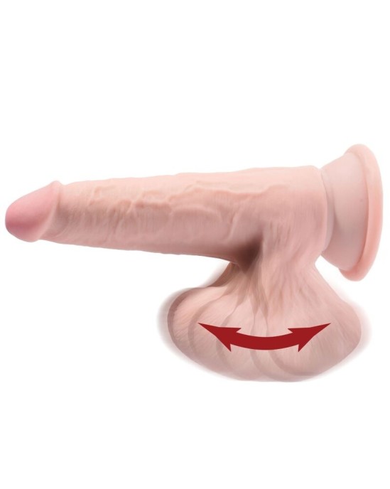 King Cock Plus Dildo ar sēkliniekiem 20,3 CM