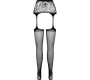 Passion Woman Garter & Stock PASSION - S028 ТРУСИКИ В СТРИПЕ, ЧЕРНЫЕ, ОДИН РАЗМЕР