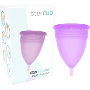 Stercup MENSTRUĀLĀS KAUZES IZMĒRS L PURPURA KRĀSA FDA SILIKONS