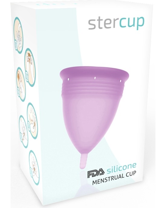 Stercup MENSTRUĀLĀS KAUZES IZMĒRS L PURPURA KRĀSA FDA SILIKONS