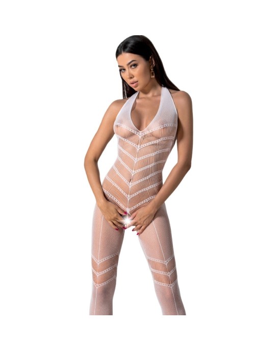 Passion Woman Bodystockings PASSION - BS100 WHITE BODYSTOCKING ONE SIZE