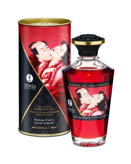 Shunga Oils SHUNGA - SILTUMA EFEKTA MASĀŽAS EĻĻA INTENSE ĶIRŠU GARŠĀ 100 ml