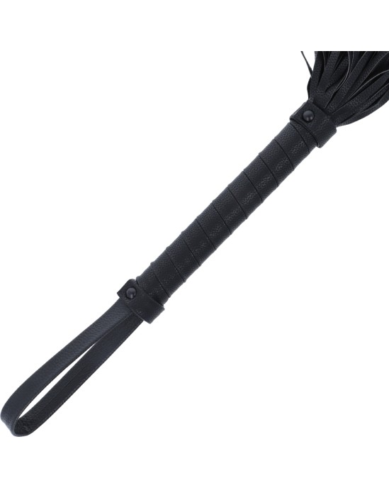 Darkness Sensations DARKNESS - BLACK BONDAGE WHIP 42CM LEATHER