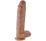 King Cock REALISTIC PENIS WITH BALLS 22.6 CM CARAMEL