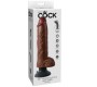King Cock Vibrators ar sēkliniekiem 25,5 CM brūns
