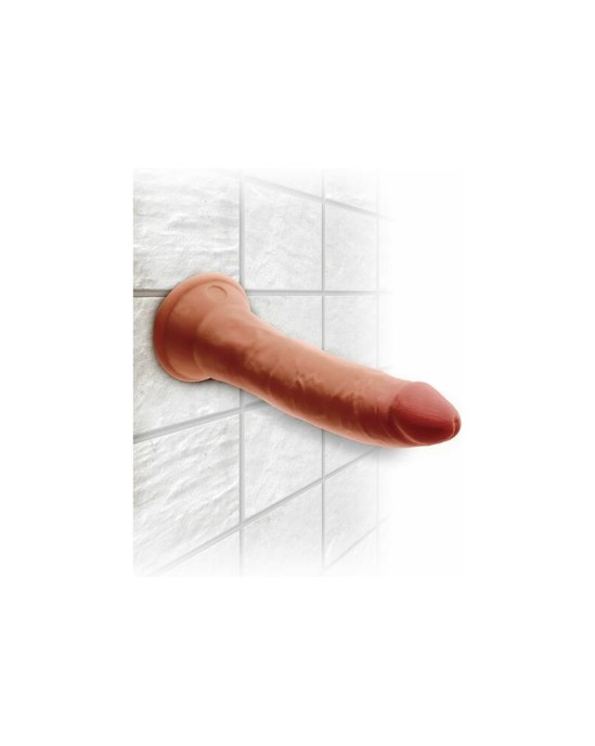 King Cock Trīskāršā blīvuma dildo 7 karamele