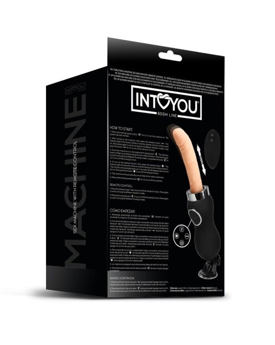 Intoyou Bdsm Line Seksa aparāta vibrācijas, stumšanas un siltuma tālvadības pults USB