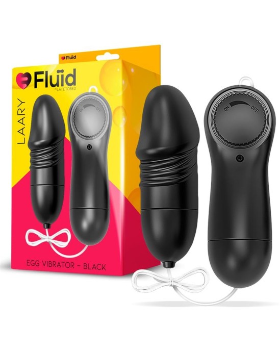 Flu?D Laary vairāku ātrumu vibrējošā ola ar tālvadības pulti melnā krāsā