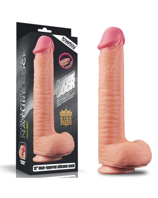 Lovetoy Dildo Nature 12 Dual Layer Flesh