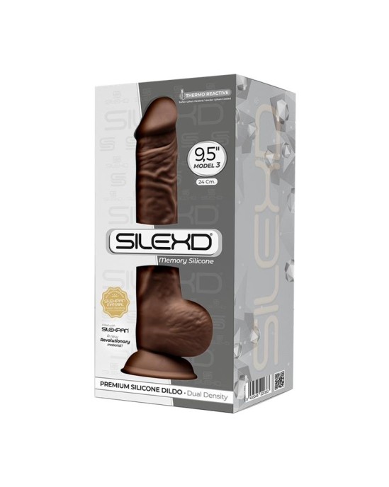 Silexd Dildo Dual Density Mod. 3 - 9.5 Brown