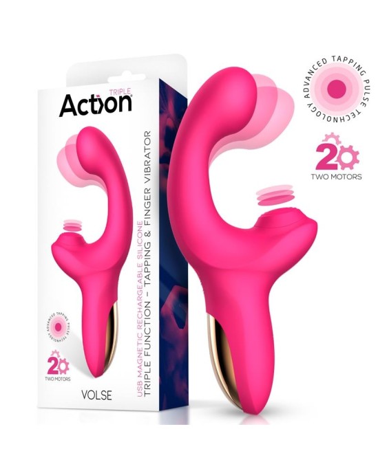 Action Volse Triple function Vibe with Finger and Pulsation Tapping