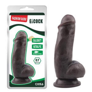 Chisa Dildo Dual Density Fashion Dude 17,5 x 4,9 cm brūns