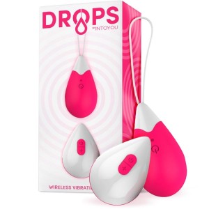 Drops Vibrating Egg Remote Control USB silikona rozā krāsā