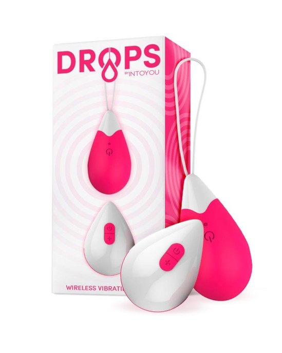 Drops Vibrating Egg Remote Control USB silikona rozā krāsā