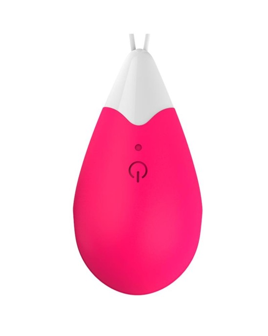 Drops Vibrating Egg Remote Control USB silikona rozā krāsā