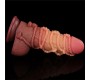 Lovetoy Dildo Dual Layer King Size Nature 9.5