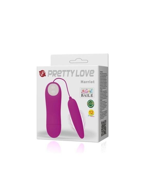 Prettylove Diezgan mīlestības vibrējošā ola Harieta purpura