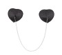 Latetobed Bdsm Line Nipple Covers with Metal Chain Black