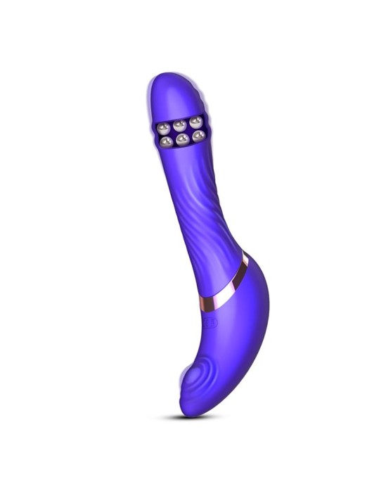 Action Rayden Detachable Rotating Beads Vibrator with Pulsation Two Positions