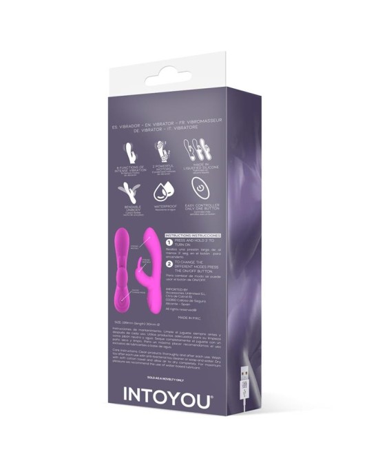 Intoyou Сиреневый Unibody сжиженный силикон Vibe USB Розовый