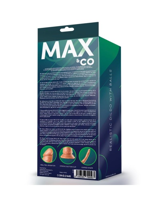 Max & Co Būris Realistic Dildo Flesh 8,65 - 22 cm