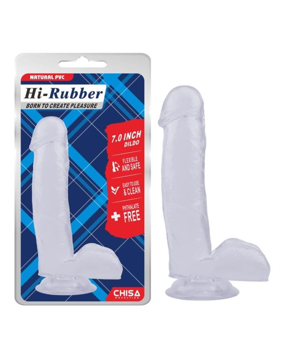 Chisa Dildo Hi-Rubber 7 Clear