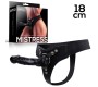 Intoyou Bdsm Line Mistress Elastic Strap-on Silikona dildo 18 cm Melns