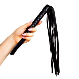 Secret Play Leather Whip 45 cm Black