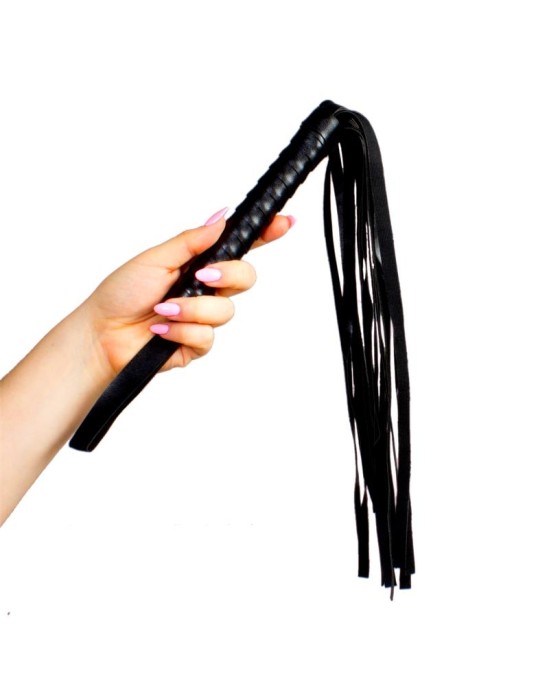 Secret Play Leather Whip 45 cm Black