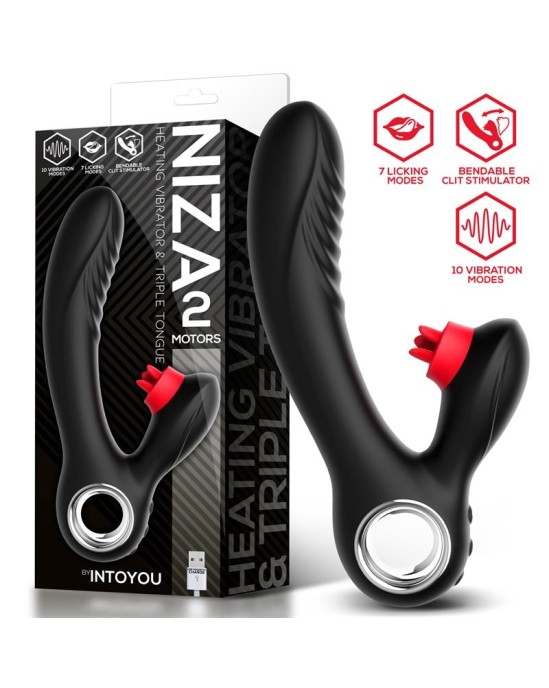 Intoyou Niza Vibe with Heating and Clitoris Triple Tongue