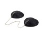 Latetobed Bdsm Line Nipple Covers with Metal Chain Black